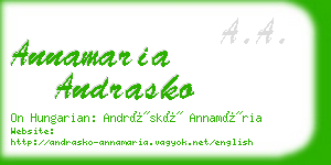 annamaria andrasko business card